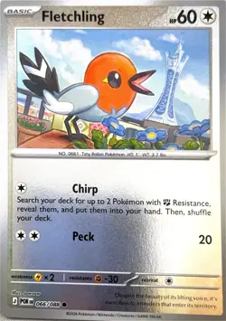 Pokemon TCG Fletchling 66/88 Reverse Holo Perfect Order NM - Image 1