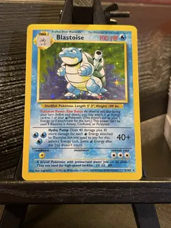 Blastoise 2/102 Holo Rare Base Set Unlimited Pokemon English MP - Image 1