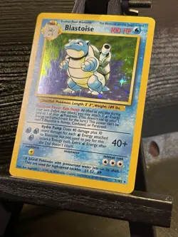 Blastoise 2/102 Holo Rare Base Set Unlimited Pokemon English MP - Image 2
