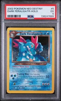 2002 POKEMON NEO DESTINY #5 DARK FERALIGATR-HOLO PSA 5 - Image 1