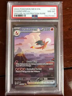 Pokemon 151 Charizard Ex 199/165 Special Illustration Rare PSA 8 - Image 1