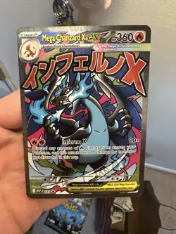 Pokemon 2025 Phantasmal Flames UPC Black Star Promo Mega Charizard X EX 023 NM - Image 3