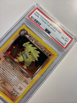 2002 POKEMON NEO DESTINY #11 DARK TYRANITAR-HOLO PSA 6 w/ SWIRL - Image 2