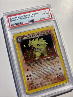 2002 POKEMON NEO DESTINY #11 DARK TYRANITAR-HOLO PSA 6 w/ SWIRL - Image 5