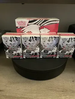 Pokemon Scarlet & Violet White Flare Factory Sealed Etb & 4 booster bundle lot - Image 1