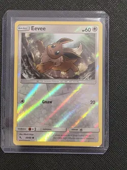 Eevee Rev Reverse Holo SM Hidden Fates Pokemon NM 49/68 Sun & Moon - Image 1