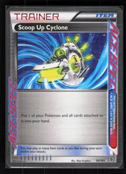 Scoop Up Cyclone Holo Rare Ace Pokemon Plasma Blast 95/101 MP - Image 1