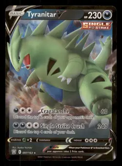 Tyranitar V SWSH05: Battle Styles #097/163 Ultra Rare Pokemon LP - Image 1
