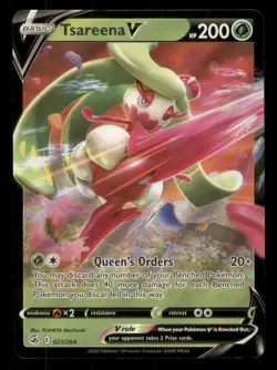 Tsareena V SWSH08: Fusion Strike #021/264 Ultra Rare Pokemon LP - Image 1