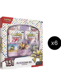 Pokemon 151 Alakazam EX Collection Booster Box Case Sealed- 6 Boxes - Image 1