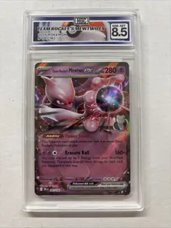 2025 Pokemon Team Rocket’s Mewtwo Ex #81 HGC 8.5 (sb2) - Image 1