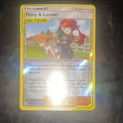 Pokemon TCG Misty & Lorelei TAG TEAM Trainer Reverse Holo Sm-Cosmic Eclipse 199… - Image 2