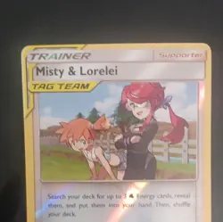 Pokemon TCG Misty & Lorelei TAG TEAM Trainer Reverse Holo Sm-Cosmic Eclipse 199… - Image 3