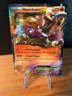 Houndoom EX Holo Ultra Rare Pokemon XY - BREAKthrough 21/162 LP - Image 1