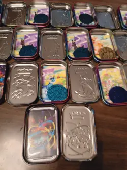 Pokemon Prismatic Evolutions;2 Mega Empty Mini Tin 13 & Art *NO PACKS OR COINS** - Image 4