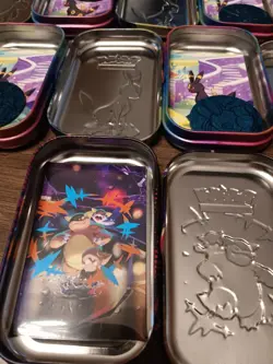 Pokemon Prismatic Evolutions;2 Mega Empty Mini Tin 13 & Art *NO PACKS OR COINS** - Image 5