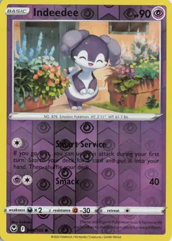 Indeedee Reverse Holo Common – SWSH12: Silver Tempest #086/195 Pokemon TCG - Image 1
