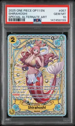 Shirahoshi 057 One Piece EB01-057 OP11 A Fist Of Divine Speed GEM MINT PSA 10 - Image 1