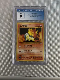 Cyndaquil No.155 Neo Premium File Japanese Pokemon Card Gem Mint CGC 9 - Image 2