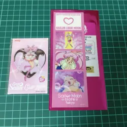 Sailor Moon Store Meiji Clear Card Sticker Chibi Moon Chibi Usa - Image 1