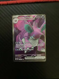Pokemon TCG 2025 Team Rocket's Nidoking ex 216/182 Sv10: Destined Rivals Holo NM - Image 1