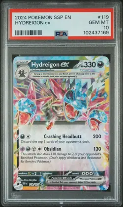 2024 POKEMON SSP EN-SURGING SPARKS #119 HYDREIGON EX PSA 10 - Image 1