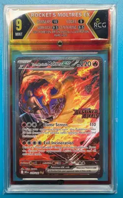 2025 POKEMON DRI EN-DESTINED RIVALS #229 TEAM ROCKET'S MOLTRES EX RCG 9 - Image 1