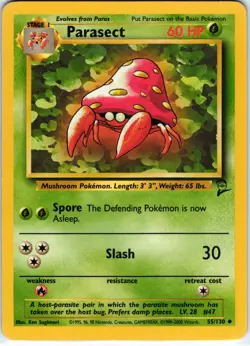 Parasect 55/130 Uncommon Base Set 2 Lightly Played - Image 1