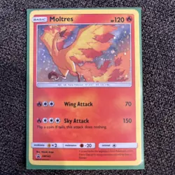 Pokemon TCG Moltres Black Star Promos SM143 Holo Card NM - Image 1