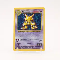 Alakazam - 1/102 Base Set Shadowless Holo Rare Pokemon - LP - Image 1