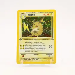 Raichu - 14/62 Fossil 1st Edition Holo Rare Pokemon - NM/LP - Image 1