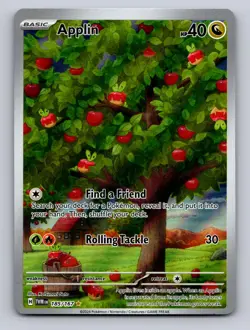 APPLIN 185/167 ILLUSTRATION RARE TWILIGHT MASQUERADE POKEMON NM - Image 1