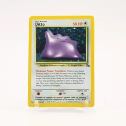 Ditto - 3/62 Fossil Unlimited Holo Rare Pokemon - LP - Image 1
