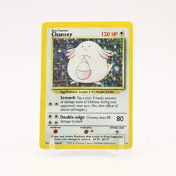Chansey - 3/102 Base Set Unlimited Holo Rare Pokemon - LP - Image 1