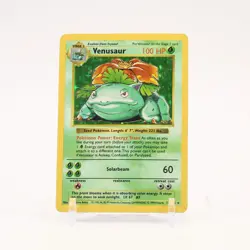 Venusaur - 15/102 Base Set Shadowless Holo Rare Pokemon - MP/HP - Image 1