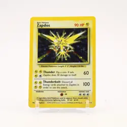 Zapdos - 16/102 Base Set Unlimited Holo Rare Pokemon - LP - Image 1