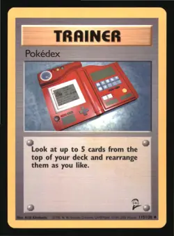 Pokedex 115/130 Uncommon Base Set 2 Pokemon Lightly Played - Image 1