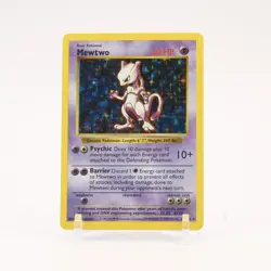 Mewtwo - 10/102 Base Set Shadowless Holo Rare Pokemon - MP - Image 1