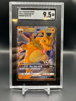 2019 POKEMON SUN & MOON HIDDEN FATES CHARIZARD GX SM211 BLACK STAR PROMO - Image 1