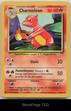 Charmeleon 35/130 Uncommon Base Set 2 Pokemon Lightly Played - Image 1