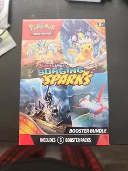 Surging Sparks Scarlet & Violet Pokemon Booster Bundle (6 pack) New and Sealed - Image 1
