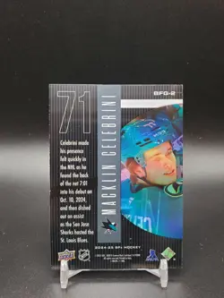 2024-25 SPX Hockey Macklin Celebrini BFG-2 Bound For Glory Rookie RC - Image 2