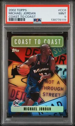 2002 TOPPS CHROME COAST TO COAST CC8 MICHAEL JORDAN PSA 9 RARE - Image 1