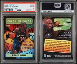 2002 TOPPS CHROME COAST TO COAST CC8 MICHAEL JORDAN PSA 9 RARE - Image 3
