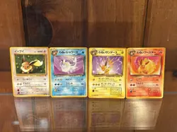 Pokemon Team Rocket Eevee Jolteon Vaporeon Flareon SET Japanese Vintage TCG - Image 1