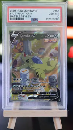 Tyranitar V 155/163 Alt Art PSA 10 GEM MINT – Battle Styles – Pokemon Card - Image 1