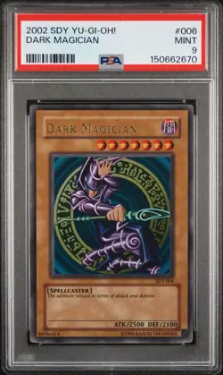 2002 YU-GI-OH! STARTER DECK: YUGI #006 DARK MAGICIAN PSA 9 - Image 1