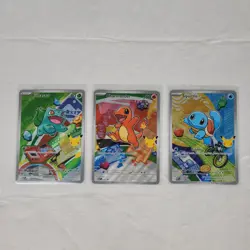 Pokemon TCG First Partner Illustration Collection Series 1 Kanto GEN 1 Starters - Image 1