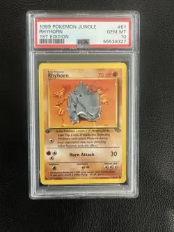 PSA 10 1999 1st Edition Jungle Ryhorn & Rhydon - Image 2