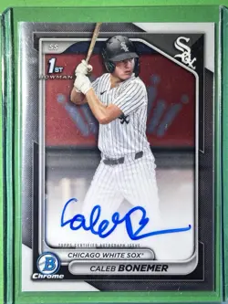 Caleb Bonemer Lot - 2024 Bowman Draft Chrome Prospect Auto #CPA-CBO Auto 1st - Image 2